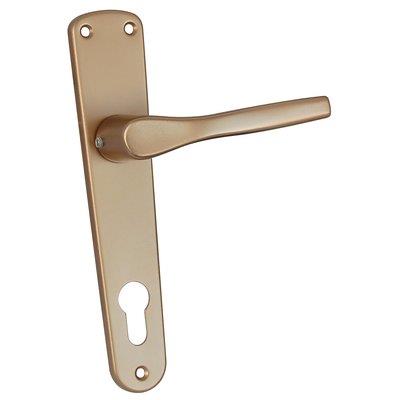 MANIGLIA GABRY PLACCA FORO SAGOMATO - ALLUMINIO BRONZATO PLACCA Q8 I.MM 90 CF=PZ 2- 1 confezioni