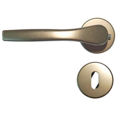 MANIGLIA GABRY ROSETTA FORO PATENT - ALLUMINIO BRONZATO Q8 CF=PZ 2- 1 confezioni
