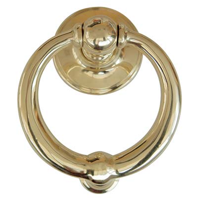 BATTENTE X PORTONE RING COTTALI  OTTONE LUCIDO MM 110