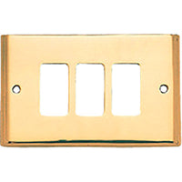 PLACCA COPRIFRUTTI COTTALI - OTTONE POSTI 3 MM 125X74 MAGIC/VENUS- 2 pezzi