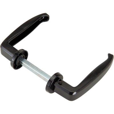 MANIGLIE X PORTA METALLO 357 COMBI - VERN NERA GRANO LATERALE MM 64/77 Q8- 5 pezzi