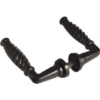 MANIGLIE X PORTA METALLO A TORTIGLIONE - VERN NERA VITE IN TESTA MM 25/33 Q8- 10 pezzi