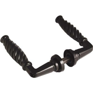 MANIGLIE X PORTA METALLO A TORTIGLIONE - VERN NERA VITE IN TESTA MM 25/33 Q8- 10 pezzi