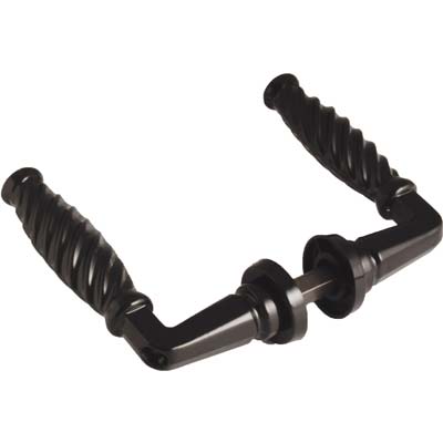 MANIGLIE X PORTA METALLO A TORTIGLIONE - VERN NERA VITE IN TESTA MM 25/33 Q8- 10 pezzi