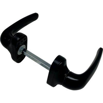 MANIGLIA X PORTA METALLO TOP  ALLUMINIO VERN NERA Q8