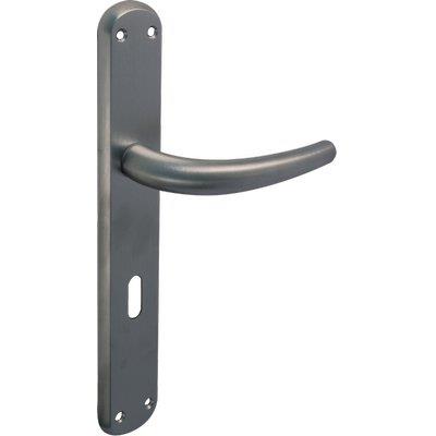 MANIGLIA TORINO CROMO FORO PATENT - ZAMA CROMO SATINATA+Q8 I.MM 90 CF=PZ 2- 1 confezioni