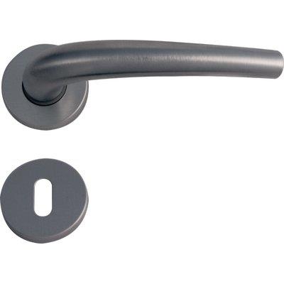 MANIGLIA TORINO CROMO ROSETTA FORO PATENT - ZAMA CROMO SATINATA + ROSETTA Q8 CF=PZ 2- 1 confezioni