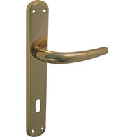 MANIGLIA TORINO OTTONE FORO PATENT - ZAMA OTTONE LUCIDO Q8 I.MM 90 CF=PZ 2- 1 confezioni