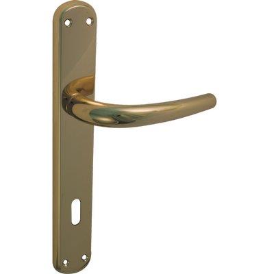 MANIGLIA TORINO OTTONE FORO PATENT - ZAMA OTTONE LUCIDO Q8 I.MM 90 CF=PZ 2- 1 confezioni