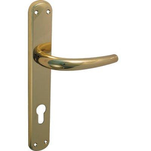 MANIGLIA TORINO OTTONE FORO SAGOMATO - ZAMA OTTONE LUCIDO Q8 I.MM 90 CF=PZ 2- 1 confezioni