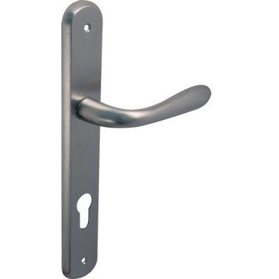 MANIGLIA GOCCIA CROMO PLACCA FORO SAGOMATO - ZAMA CROMO SATINATA Q8 I.MM 90 CF=PZ 2- 1 confezioni