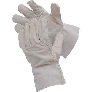 GUANTO CROSTA BOVINO - GRIGIO + MANICHETTA 10- 10 paia