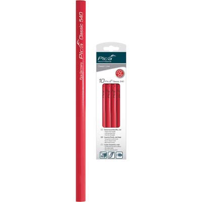 MATITA CLASSIC ROSSA 540 PICA - MINA TENERA CM 24 CF=PZ 10- 1 confezioni