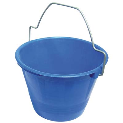 SECCHIO MURATORE ANTINFORTUNISTICO - PE BLU D.CM 36 LITRI 12 M.SAGOMATO ZINCATO- 10 pezzi