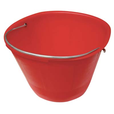 SECCHIO MURATORE - PE ROSSO D.CM 36 LITRI 8 M.ZINCATO- 10 pezzi