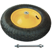 RUOTA PNEUMATICA X CARRIOLA EURO HAND - 3.50X8 DISCO METALLO ASSE MM 12X210 +PFU- 1 kit