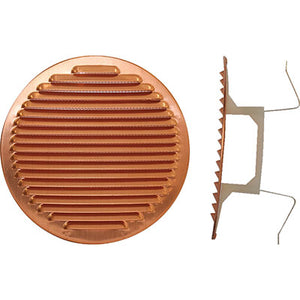 BOCCHETTA AERAZIONE RAME TONDA + MOLLE - MM 80/125- 2 pezzi