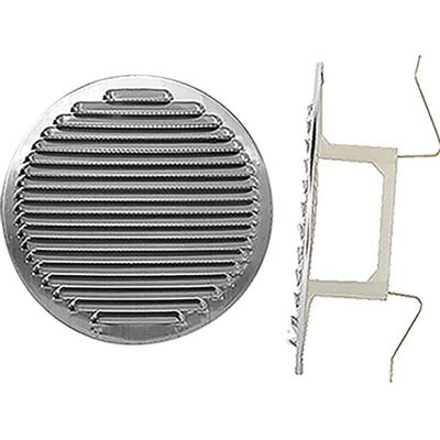 BOCCHETTA AERAZIONE ALLUMINIO TONDA + MOLLE - MM 80/125- 5 pezzi