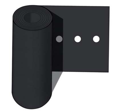 FOGLIA POLIETILENE NERA FORO SINGOLO SELF  MM 0,05 PASSO CM 30 H.CM 120 L.MT  50 CA