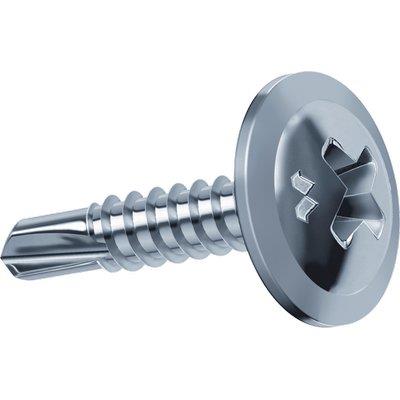 VITE AUTOPERFORANTE TPL DRILLEX MUSTAD - CAVA PH ZINC BIANCA/CHROMITING MM 4,2X13 CF=PZ 500- 1 confezioni