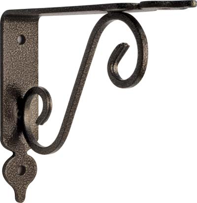 REGGIMENSOLA TOSCANIA BOLIS - ACCIAIO VERNICIATO NERO/RAME MM 330X280- 2 pezzi