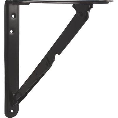 REGGIMENSOLA PIEGHEVOLE - ACCIAIO VERNICIATO NERO MM 400X400- 2 pezzi