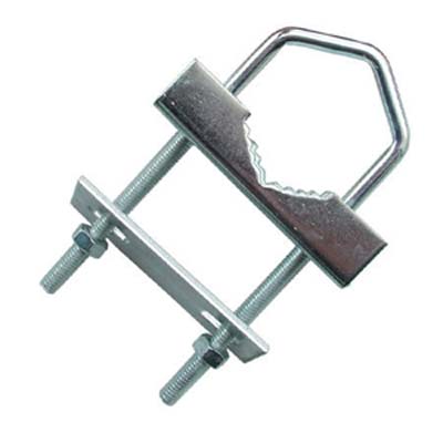 ZANCA ANTENNA A RINGHIERA - ACCIAIO ZINCATO PALO MM 25/40 CM 12X6,5- 10 pezzi