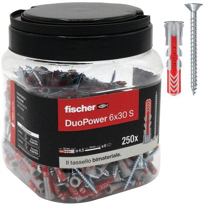 TASSELLO NYLON DUOPOWER 6 S PROPACK FISCHER - VITE TSP CAVA PZ 6X30 S  CF=PZ 250- 1 confezioni