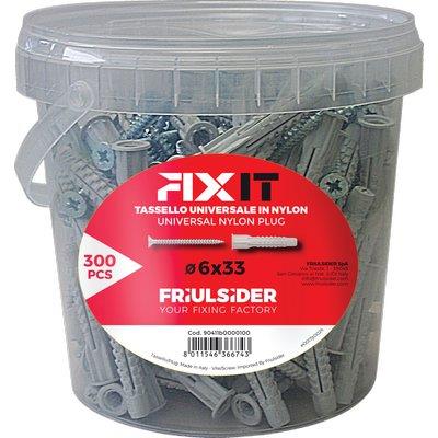 TASSELLO NYLON FIXIT VITE TSP PROMOPACK FRIULSIDER - MM 6X33 CF=PZ 300- 1 confezioni