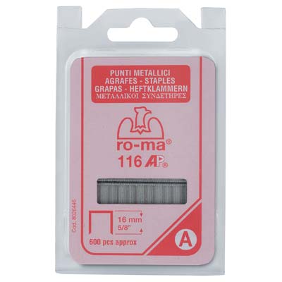 PUNTO AP X FISSATRICE SELF RO-MA - AP 116 ZINCATO CF=PZ 600 MM 10,05X16- 3 confezioni