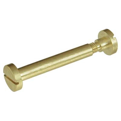 VITE GIUNZIONE MOBILI CANNOCCHIALE OTTONE - ORO LUCIDO MM 6 VITE M 5 MM 25- 50 pezzi