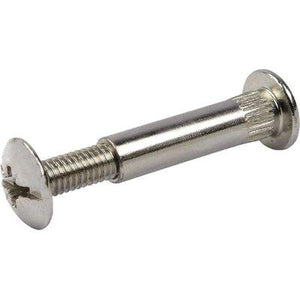 VITE GIUNZIONE MOBILI CANNOCCHIALE ACCIAIO - NICHELATO MM 8 VITE M 6 MM 38/52- 250 pezzi