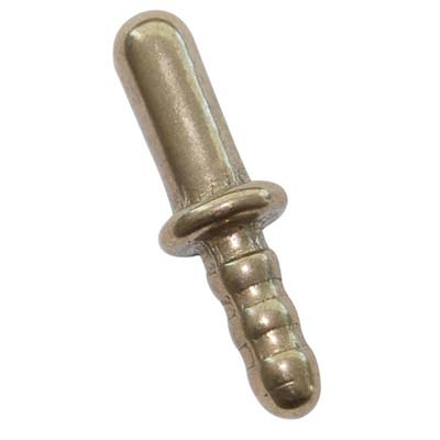 INCONTRO FERMAPORTA A PINZA A PIOMBARE - MM 14X45 OTTONE LUCIDO- 10 pezzi