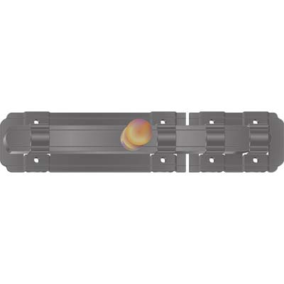 CATENACCIO TRAVERSO A FISSARE SMERALDA DDF  VERN NERO MM 45X210