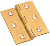 CERNIERA MEZZO COLLO 4102 VALTOCE - OTTONE FRESATO SATINATO PERNO FISSO MM 50X40X1,8- 24 pezzi