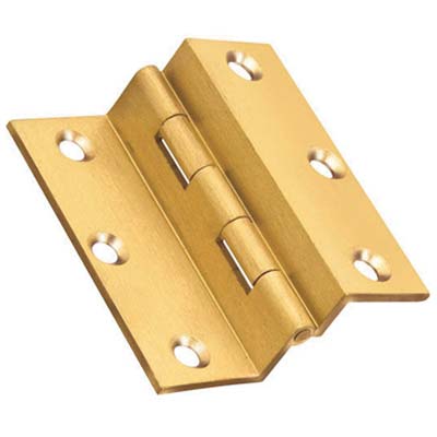 CERNIERA COLLO INTERO 4103 VALTOCE - OTTONE FRESATO SATINATO PERNO FISSO MM 50X40X1,8- 24 pezzi