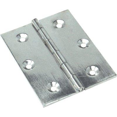 CERNIERA PIANA 4101 VALTOCE - OTTONE NICHELATO PERNO FISSO MM 40X35X1,6- 24 pezzi