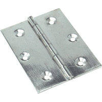 CERNIERA PIANA 4101 VALTOCE - OTTONE NICHELATO PERNO FISSO MM 50X40X1,8- 24 pezzi