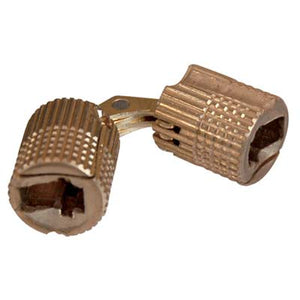 CERNIERA A CILINDRO INVISIBILE OTTONE LUCIDO - D.MM 14- 6 pezzi