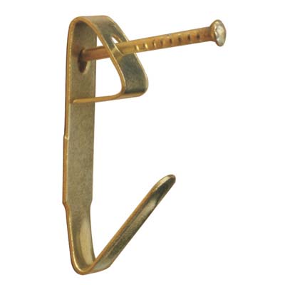 GANCIO QUADRO A X SINGOLO - FERRO OTTONATO CF=PZ 10 n°1- 30 confezioni