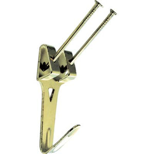 GANCIO QUADRO A X DOPPIO - FERRO OTTONATO CF=PZ 5 n°3- 15 confezioni