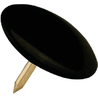 PUNTINA DISEGNO - OTTONATA TESTA PLASTICA NERO CF=PZ 70- 15 confezioni