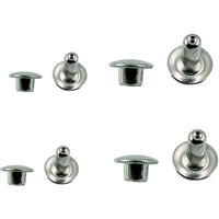 RIVETTO MASCHIO FEMMINA PRONTY - ACCIAIO NICHELATO 033 CF=PZ 15- 12 confezioni