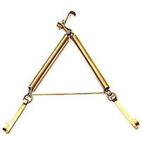 APPENDIPIATTI A MOLLA - FERRO OTTONATO n°2 CM 16/25- 10 pezzi