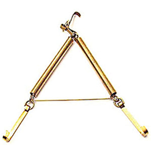 APPENDIPIATTI A MOLLA - FERRO OTTONATO n°2 CM 16/25- 10 pezzi