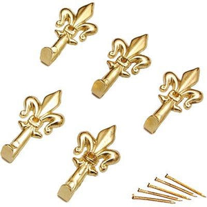 GANCIO QUADRO GIGLIO PRONTY - FERRO ORO MM 33 CF=PZ 5- 12 confezioni