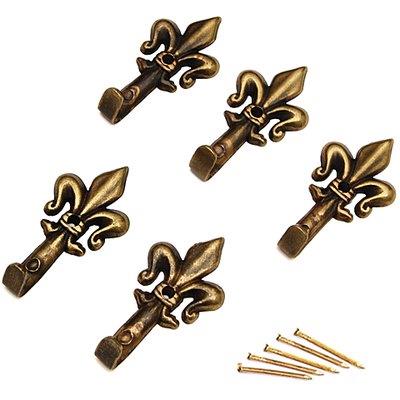 GANCIO QUADRO GIGLIO PRONTY - FERRO BRONZO MM 33 CF=PZ 5- 12 confezioni