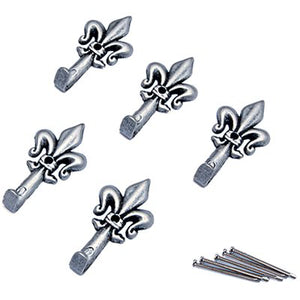 GANCIO QUADRO GIGLIO PRONTY - FERRO ARGENTO MM 33 CF=PZ 5- 12 confezioni