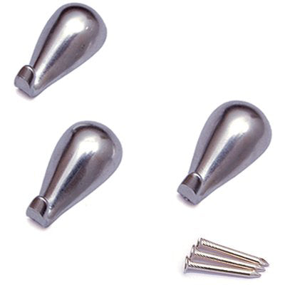 GANCIO QUADRO GOCCIA PRONTY - FERRO CROMO MM 27 CF=PZ 3- 12 confezioni