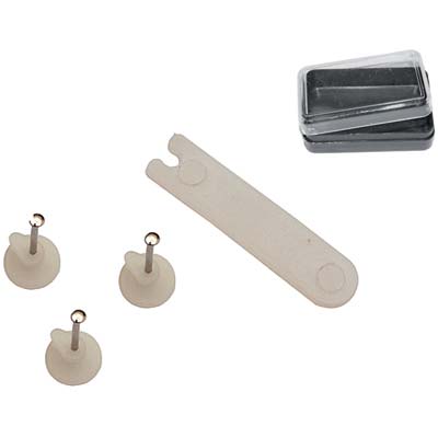 GANCIO QUADRO TIPO BLITZ PRONTY - FERRO NICHELATO/PLT BIANCA CF=PZ 20+ APPLICATORE- 12 confezioni